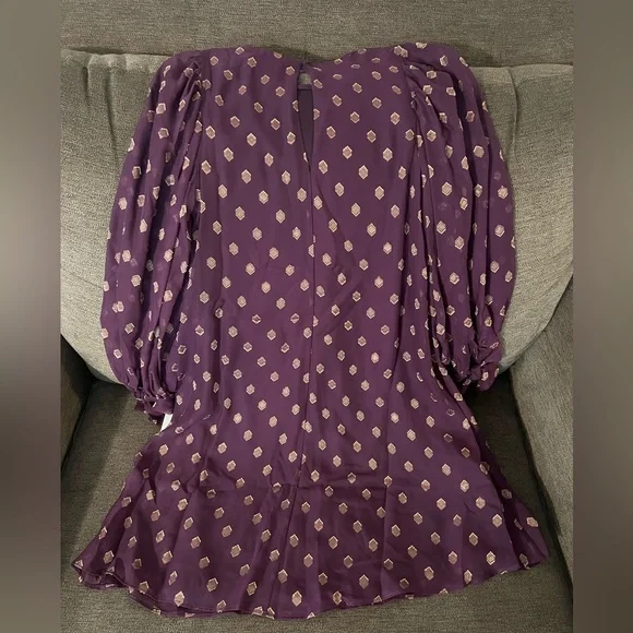 NEW Calvin Klein Womens Metallic Mini Dress with Tie Sleeves S… - Picture 11 of 11